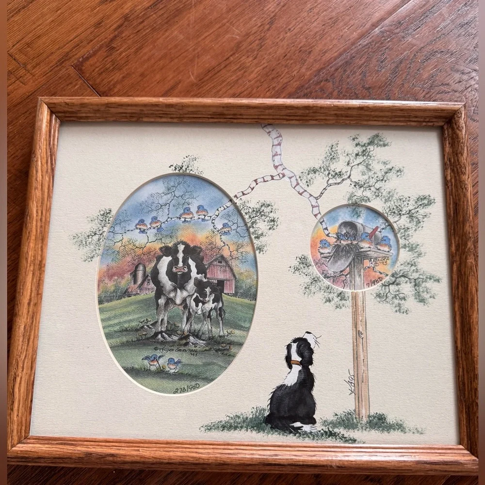 Kendra‎ Schwabel signed 1993 Watercolor Print